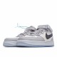 Nike Air Force 1 MID Unisex Running Shoes CT1266 700 Gray White Black AF1 Unisex 