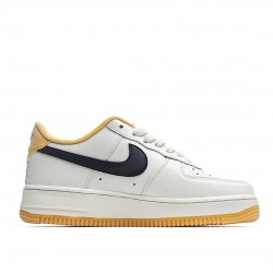 Nike Air Force 1 07 Beige Black Yellow CT7875-998 Unisex Casual Shoes