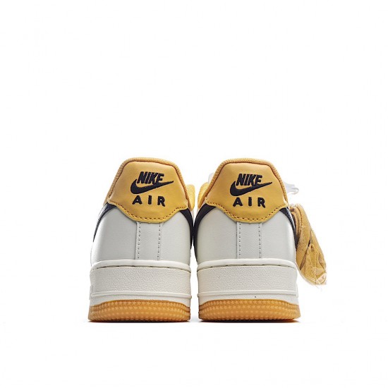 Nike Air Force 1 07 Beige Black Yellow CT7875-998 Unisex Casual Shoes