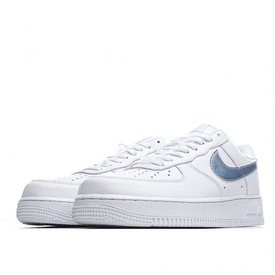 Nike Air Force 1 07 Low Trainers in White Blue 314219-131 Unisex Casual Shoes