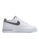 Nike Air Force 1 07 White Metallic Silver CZ7933-100 Unisex Casual Shoes