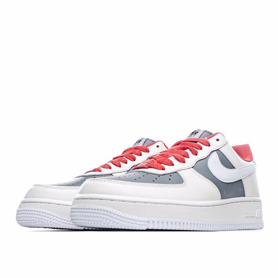 Nike Air Force 1 07 White Red Grey DT3427-900 Unisex Casual Shoes