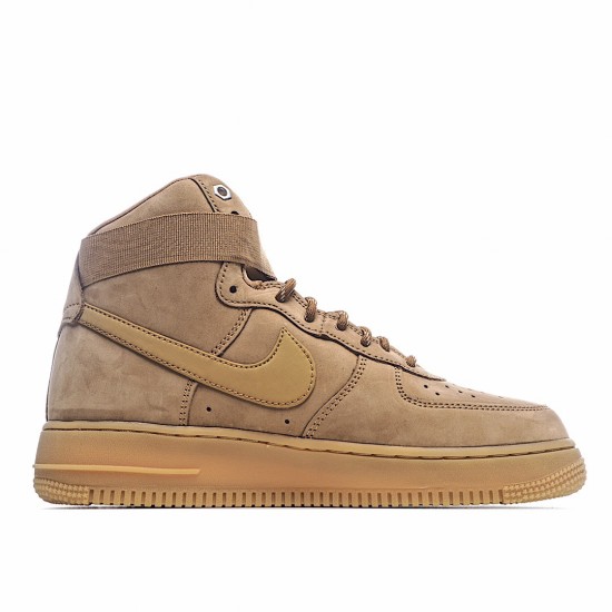 Nike Air Force 1 High Flax Wheat Brown Running Shoesn CJ9178 200 AF1 Unisex 