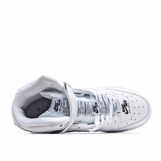 Nike Air Force 1 High White Black Running Shoes CJ1385 100 AF1 Unisex 
