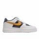 Nike Air Force 1 Low Black Beige Yellow AQ4134-403 Mens Casual Shoes