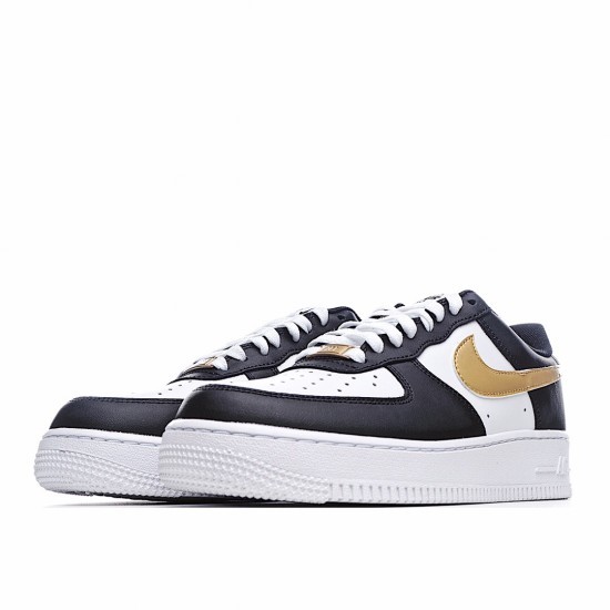 Nike Air Force 1 Low Black White Metallic Gold CZ9189 001 Mens Running Shoes