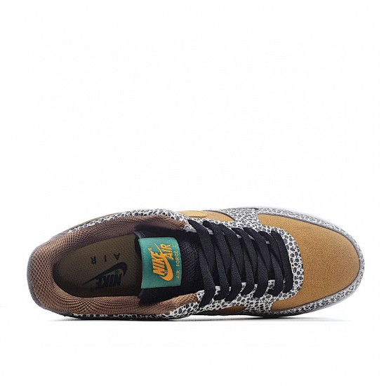 Nike Air Force 1 Low Brown Black Green CD2563-002 Unisex Casual Shoes