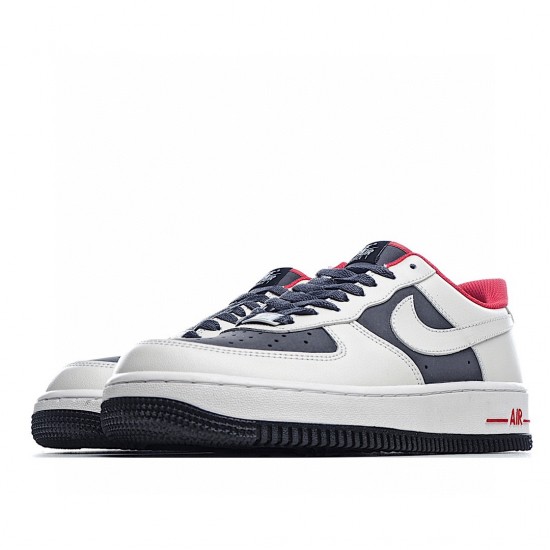 Nike Air Force 1 Low Deep Blue Red Beige DC7209-109 Mens Casual Shoes