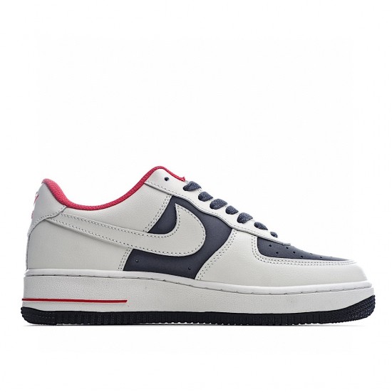 Nike Air Force 1 Low Deep Blue Red Beige DC7209-109 Mens Casual Shoes