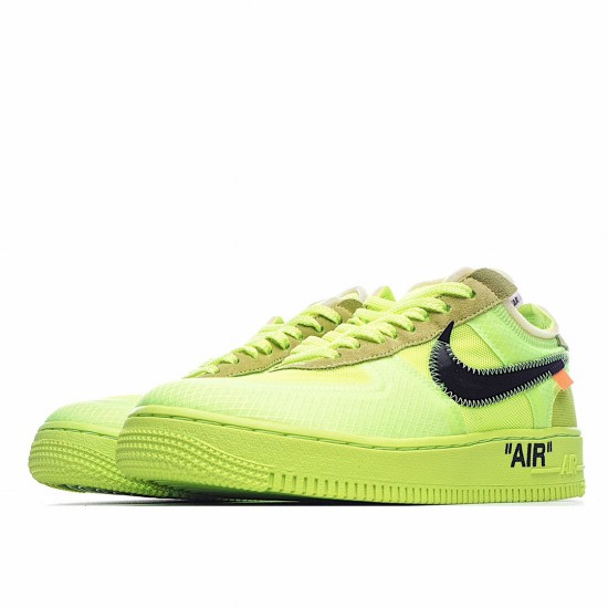 Nike Air Force 1 Low Off-White Volt AO4606-700 Mens Casual Shoes