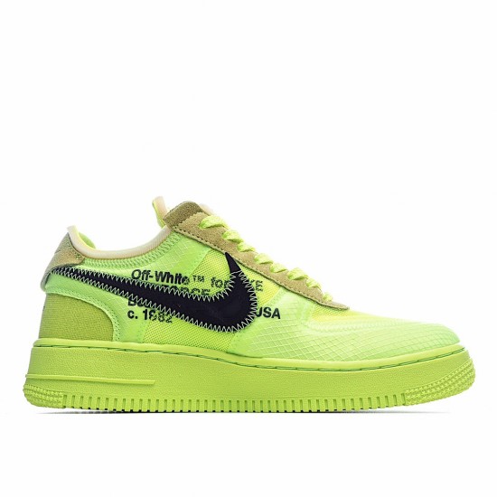 Nike Air Force 1 Low Off-White Volt AO4606-700 Mens Casual Shoes