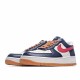 Nike Air Force 1 Low Red Beige Deep Blue AQ4134-402 Mens Casual Shoes