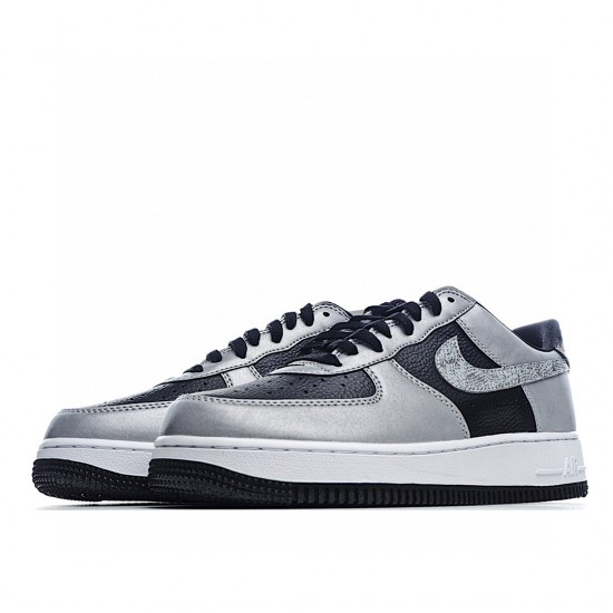 Nike Air Force 1 Low Silver Black 3M DJ6033-001 Unisex Casual Shoes