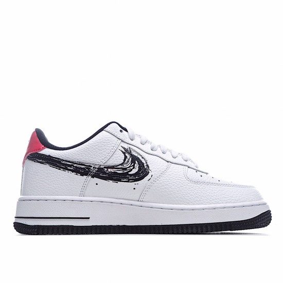 Nike Air Force 1 Low White Black Red Running Shoes DA4657 100 Unisex 