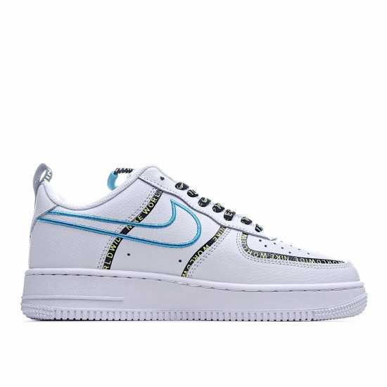 Nike Air Force 1 Low White Blue Running Shoes CK7213 100 Unisex 