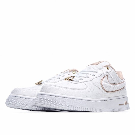 Nike Air Force 1 Low White Pink Running Shoes 898889 102 AF1 Unisex 