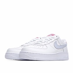 Nike Air Force 1 Low White Silver Pink 315115-156 Womens Casual Shoes