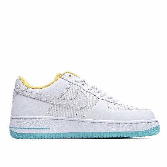 Nike Air Force 1 Low White Yellow Blue Running Shoes CZ8132 100 Unisex AF1 
