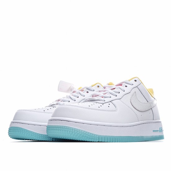 Nike Air Force 1 Low White Yellow Blue Running Shoes CZ8132 100 Unisex AF1 