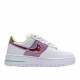 Nike Air Force 1 Low Womens CW5592 100 White Gold Running Shoes 