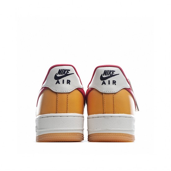 Nike Air Force 1 Low Yellow Red Beige DC1403-001 Unisex Casual Shoes