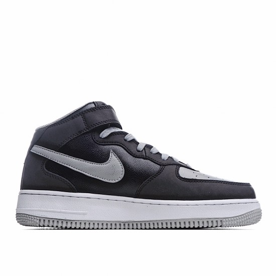 Nike Air Force 1 Mid Black Grey White 854851 067 Unisex Casual Shoes