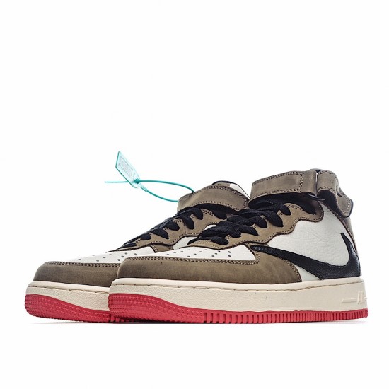 Nike Air Force 1 Mid Brown Beige 804609-159 Unisex Casual Shoes