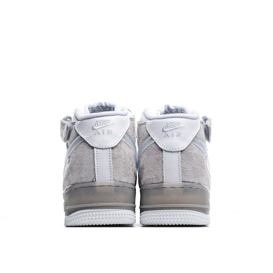 Nike Air Force 1 Mid Grey Blue White BC9925-102 Womens Casual Shoes