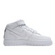 Nike Air Force 1 Mid White Black 315123-111 Unisex DIY Casual Shoes