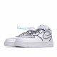 Nike Air Force 1 Mid White Black 3M 368732-810 Unisex Casual Shoes