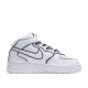 Nike Air Force 1 Mid White Black 3M 368732-810 Unisex Casual Shoes