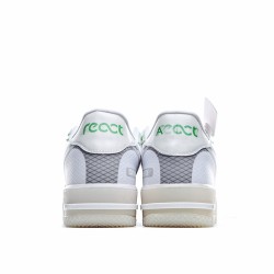 Nike Air Force 1 React QS White Green Running Shoes CQ8879 111 Unisex 