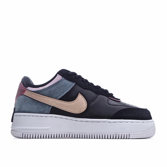 Nike Air Force 1 Shadow Black Light Arctic Pink Claystone Red CU5315-001 Womens Casual Shoes