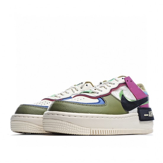 Nike Air Force 1 Shadow Cactus Flower Olive Flak CT1985-500 Womens Casual Shoes