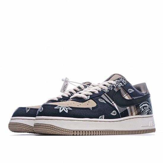 Nike Air Force 1 x Travis Scott TS Blue Brown AA1117 508 Unisex Casual Shoes