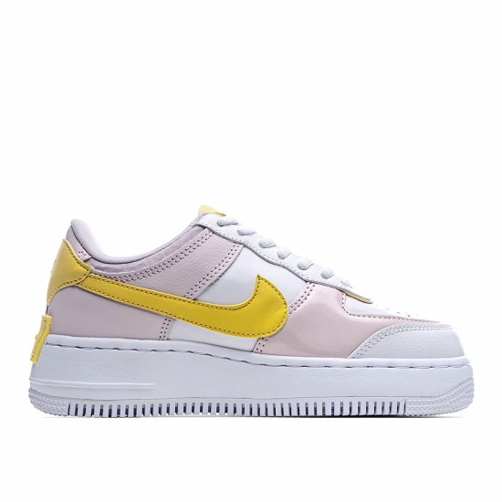 Nike WMNS Air Force 1 Shadow Yellow White Pink Running Shoes CJ1641 102 AF1 Womens 