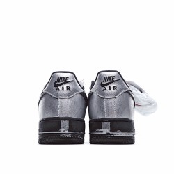Peaceminusone x Nike Air Force 1 Unisex AQ3692 100 Black Silver Running Shoes 