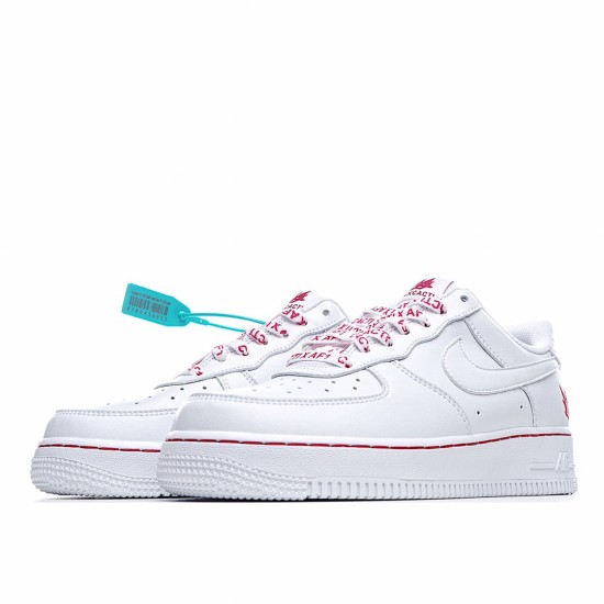 Travis Scott x Air Force 1 Low Unisex CT9225 188 White Red Running Shoes 