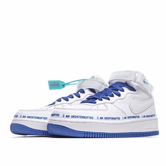 Uninterrupted x Air Force 1 More Than White Blue Running Shoes CT1206 600 Unisex AF1 