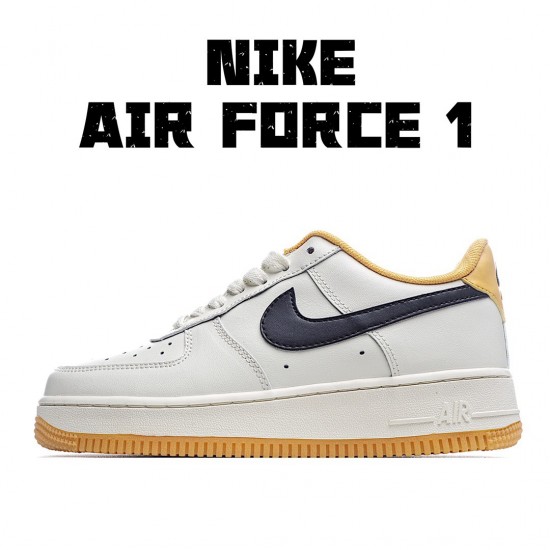 Nike Air Force 1 07 Beige Black Yellow CT7875-998 Unisex Casual Shoes