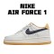 Nike Air Force 1 07 Beige Black Yellow CT7875-998 Unisex Casual Shoes