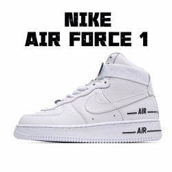 Nike Air Force 1 High White Black Running Shoes CJ1385 100 AF1 Unisex 