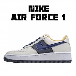 Nike Air Force 1 Low 07 Blue Grey Yellow CK7214-101 Mens Casual Shoes