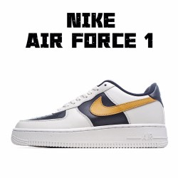Nike Air Force 1 Low Black Beige Yellow AQ4134-403 Mens Casual Shoes