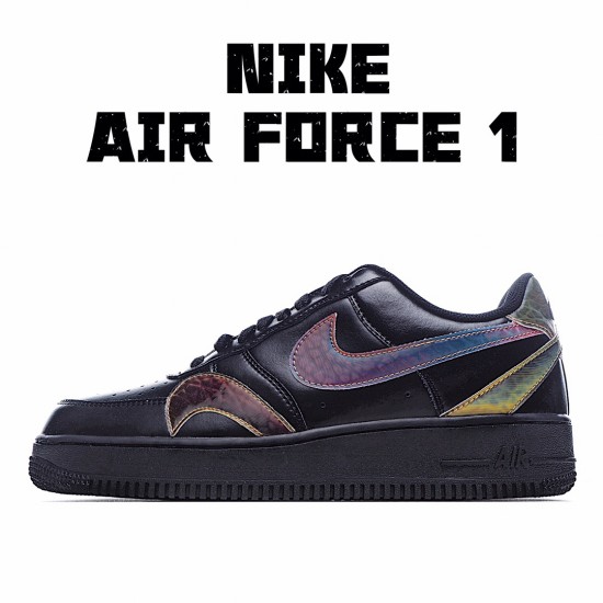 Nike Air Force 1 Low Black Multi CK7214 001 AF1 Unisex Running Shoes 