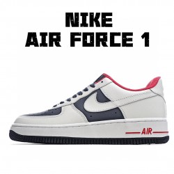 Nike Air Force 1 Low Deep Blue Red Beige DC7209-109 Mens Casual Shoes