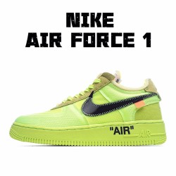 Nike Air Force 1 Low Off-White Volt AO4606-700 Mens Casual Shoes