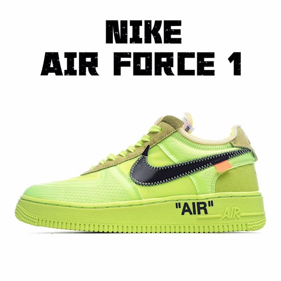 Nike Air Force 1 Low Off-White Volt AO4606-700 Mens Casual Shoes