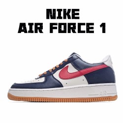 Nike Air Force 1 Low Red Beige Deep Blue AQ4134-402 Mens Casual Shoes