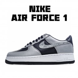 Nike Air Force 1 Low Silver Black 3M DJ6033-001 Unisex Casual Shoes